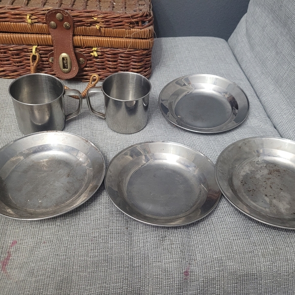 Picnic wicker basket&Accessories - Picture 8 of 10